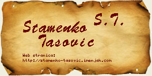 Stamenko Tašović vizit kartica